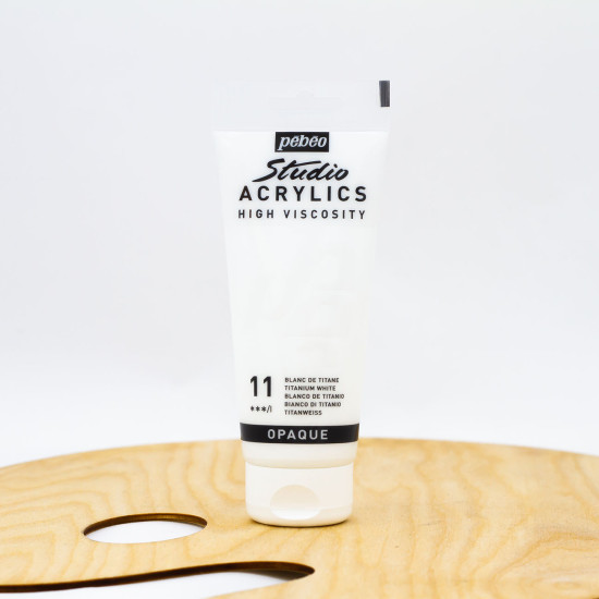 Akriliniai dažai „Pebeo studio“ 100ml Titano Balta (11)