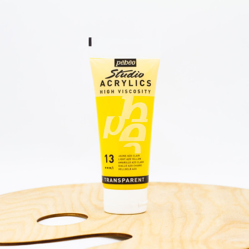 Akriliniai dažai „Pebeo studio“ 100ml ,,Azo“ šviesiai geltona (13)