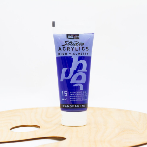 Akriliniai dažai „Pebeo studio“ 100ml ultramarino tamsi mėlyna (15)