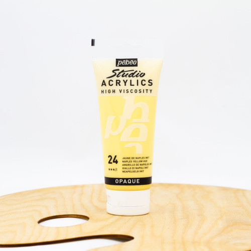 Akriliniai dažai „Pebeo studio“ 100ml ,,Naples“ geltona (24)