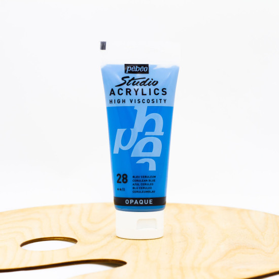 Akriliniai dažai „Pebeo studio“ 100ml ,,Cerulean“ mėlyna (28)