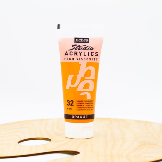 Akriliniai dažai „Pebeo studio“ 100ml oranžinis kadmis (32)