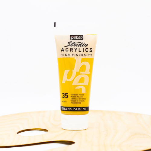 Akriliniai dažai „Pebeo studio“ 100ml geltona ochra (27)