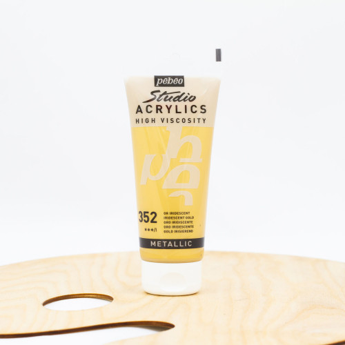 Akriliniai dažai „Pebeo studio“ 100ml  ,,Iridescent“ auksinė (352)
