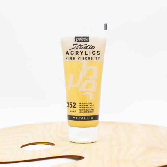 Akriliniai dažai „Pebeo studio“ 100ml  ,,Iridescent“ auksinė (352)