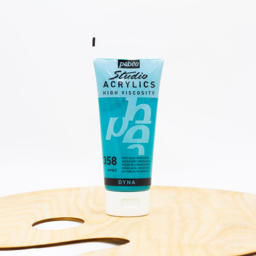 Akriliniai dažai „Pebeo studio“ 100ml ,,Iridescent green blue“ (358)