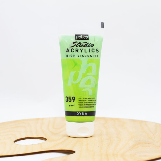 Akriliniai dažai „Pebeo studio“ 100ml ,,Iridescent green yellow“ (359)