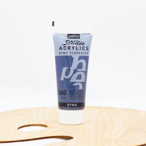 Akriliniai dažai „Pebeo studio“ 100ml ,,Iridescent blue black“ (360)