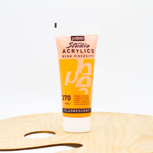 Akriliniai dažai „Pebeo studio“ 100ml oranžiniai fluorescentiniai (370)