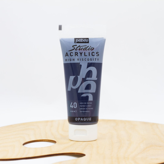 Akriliniai dažai „Pebeo studio“ 100ml Payne’s grey (40)