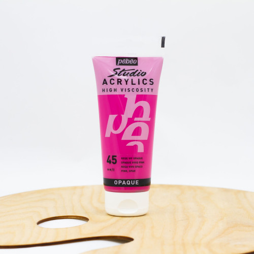Akriliniai dažai „Pebeo studio“ 100ml ,,Opaque“ ryškiai rožinė (45)