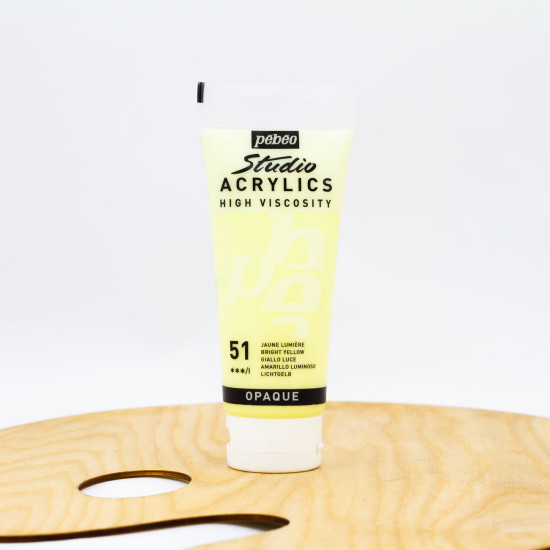 Akriliniai dažai „Pebeo studio“ 100ml Šviesiai Geltona (51)