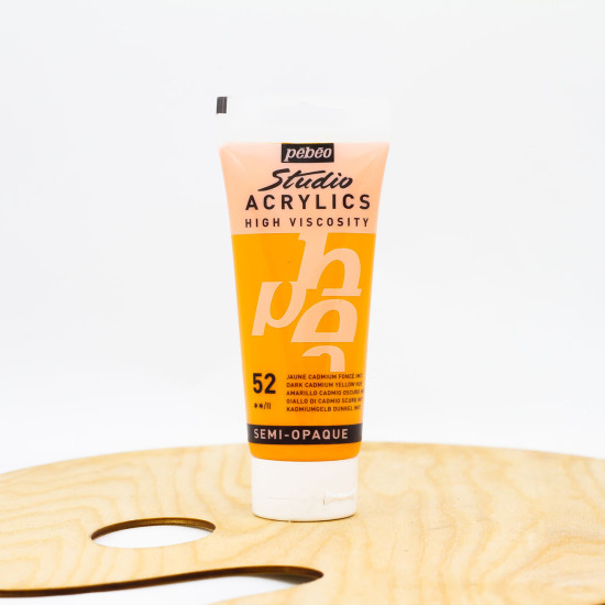 Akriliniai dažai „Pebeo studio“ 100ml  kadmio tamsi geltona (52)