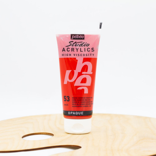 Akriliniai dažai „Pebeo studio“ 100ml kadmio tamsi raudona (53)