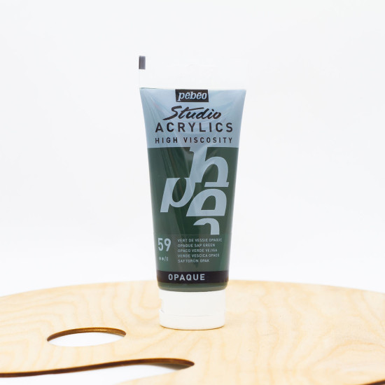 Akriliniai dažai „Pebeo studio“ 100ml ,,Opaque sap“ žalia (59)