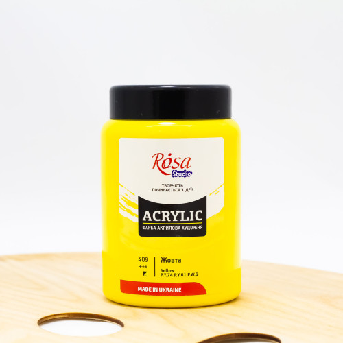 Akriliniai dažai ROSA Studio 400 ml, Geltoni (409)