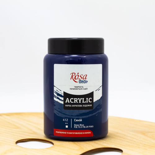 Akriliniai dažai ROSA Studio 400 ml, mėlyni (412)