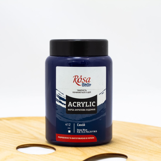 Akriliniai dažai ROSA Studio 400 ml, mėlyni (412)