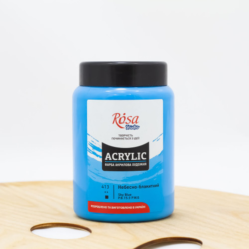Akriliniai dažai ROSA Studio 400 ml, dangaus mėlyni (413)