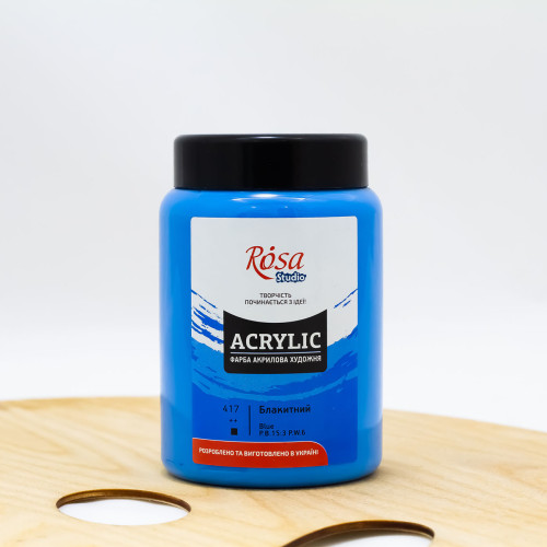 Akriliniai dažai ROSA Studio 400 ml, šviesiai mėlyni (417)
