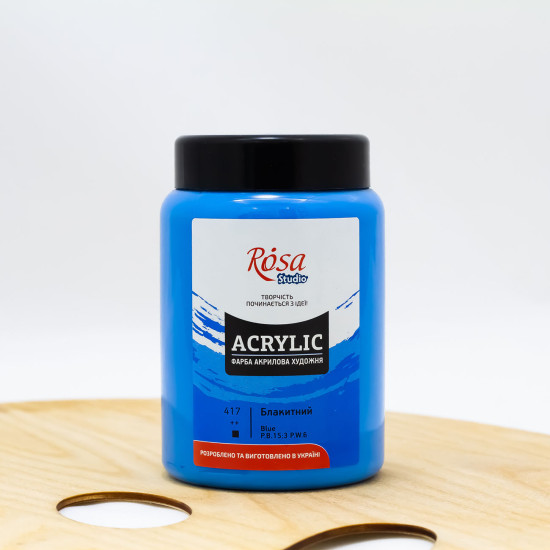 Akriliniai dažai ROSA Studio 400 ml, šviesiai mėlyni (417)