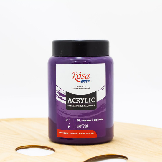 Akriliniai dažai ROSA Studio 400 ml, šviesiai violetiniai (419)