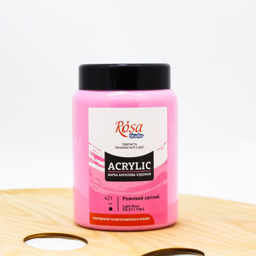 Akriliniai dažai ROSA Studio 400 ml, šviesiai rožiniai (421)