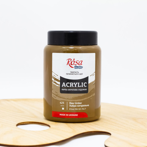 Akriliniai dažai ROSA Studio 400 ml, umbra natūrali (425)