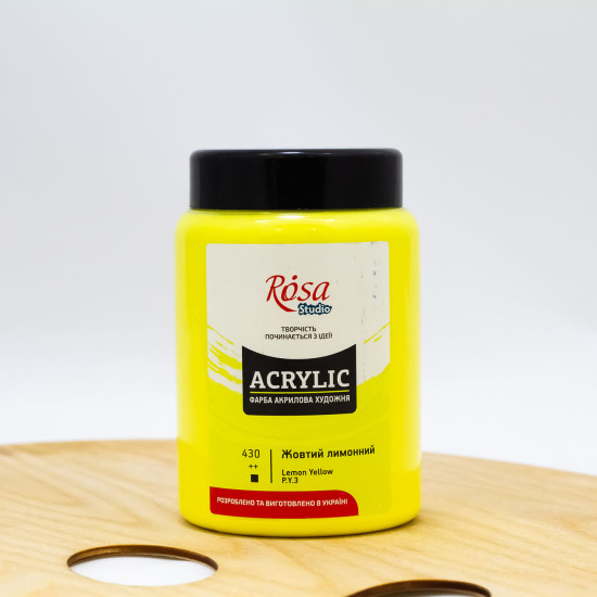 Akriliniai dažai ROSA Studio 400 ml,citrininiai (430)