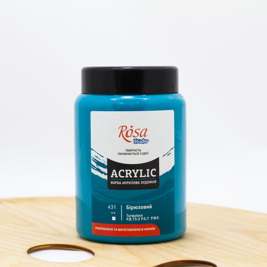 Akriliniai dažai ROSA Studio 400 ml, turkio spalva (431)