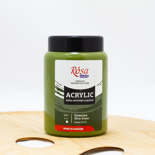 Akriliniai dažai ROSA Studio 400 ml, alyvuogių (441)