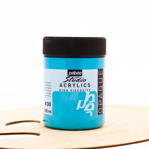 Akriliniai dažai „Pebeo studio“ 500ml turkio mėlyna (30)