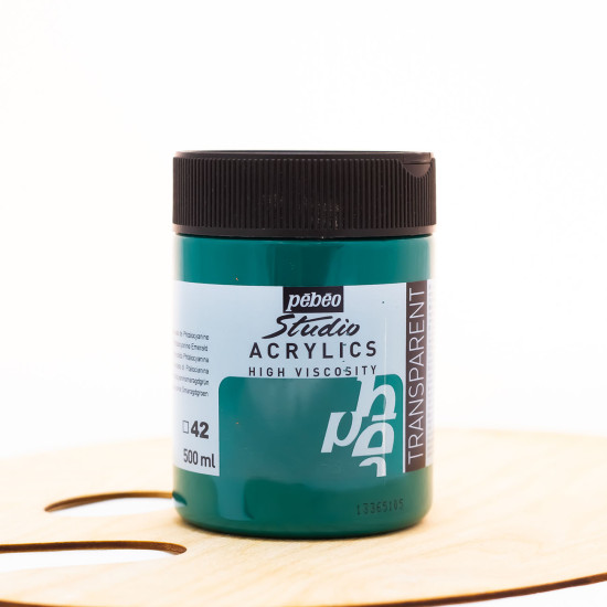 Akriliniai dažai „Pebeo studio“ 500ml FC smaragdinė (42)