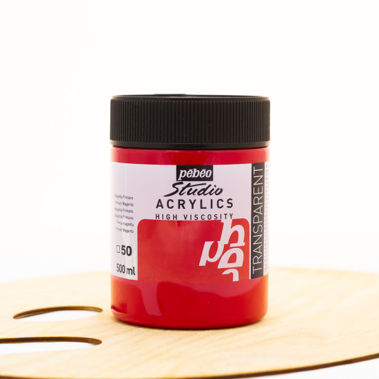 Akriliniai dažai „Pebeo studio“ 500ml ,,Primary“ magenta (50)