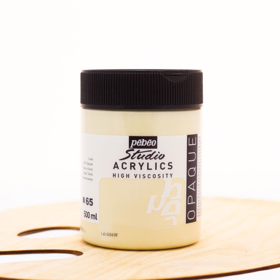 Akriliniai dažai „Pebeo studio“ 500ml „Buff“ titanium (65)