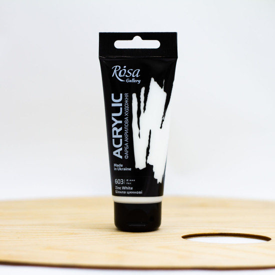 Akriliniai dažai "Rosa" Gallery 60 ml Cinko balti (603)