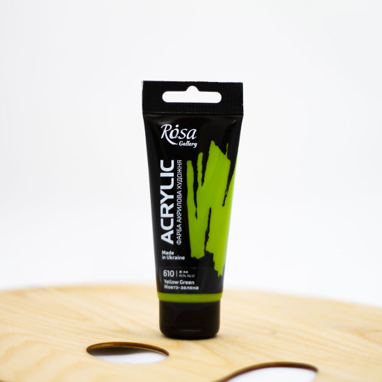 Akriliniai dažai "Rosa" Gallery 60 ml geltonai žali (610)