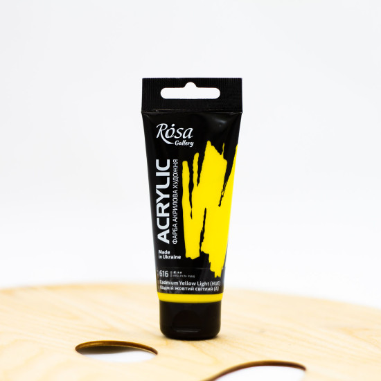 Akriliniai dažai "Rosa" Gallery 60 ml kadmis šviesiai geltonas (616)
