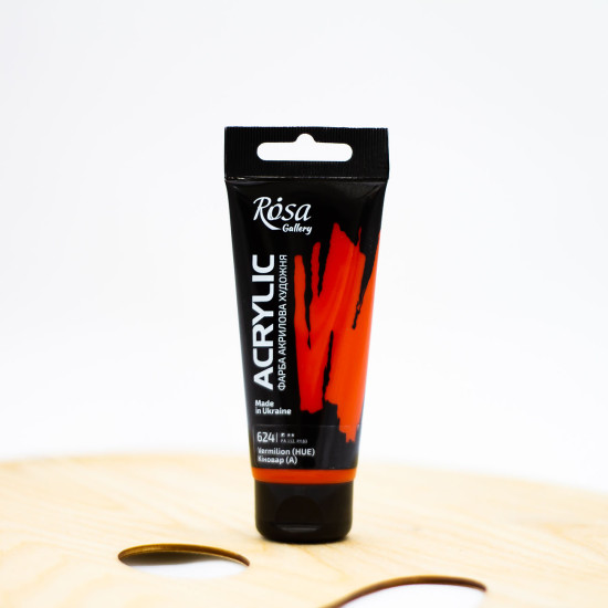 Akriliniai dažai "Rosa" Gallery 60 ml Vermilionas (624)