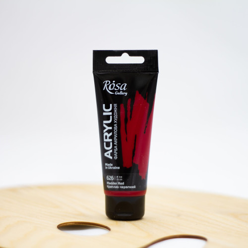 Akriliniai dažai "Rosa" Gallery 60 ml Madder raudoni (626)