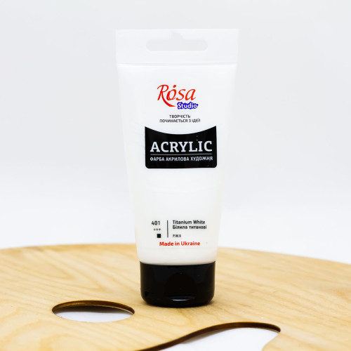Akriliniai dažai ROSA Studio 75 ml,  Titano Balti (401)