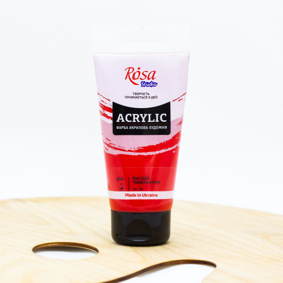 Akriliniai dažai ROSA Studio 75 ml, šviesiai raudoni (404)