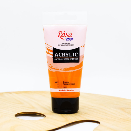 Akriliniai dažai ROSA Studio 75 ml,  oranžiniai (407)