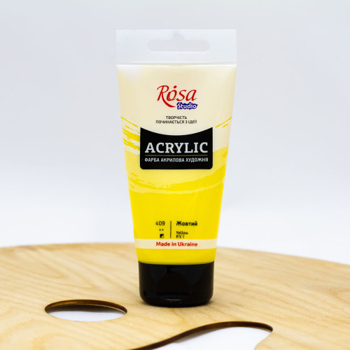 Akriliniai dažai ROSA Studio 75 ml, geltoni (409)
