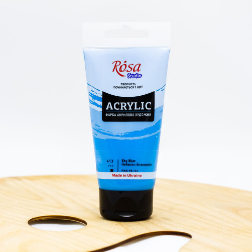 Akriliniai dažai ROSA Studio 75 ml, dangaus mėlynumo (413)