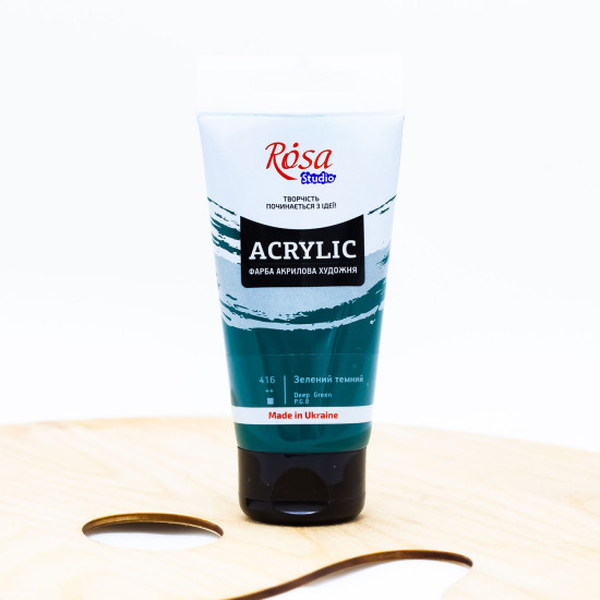Akriliniai dažai ROSA Studio 75 ml, tamsiai žali (416)