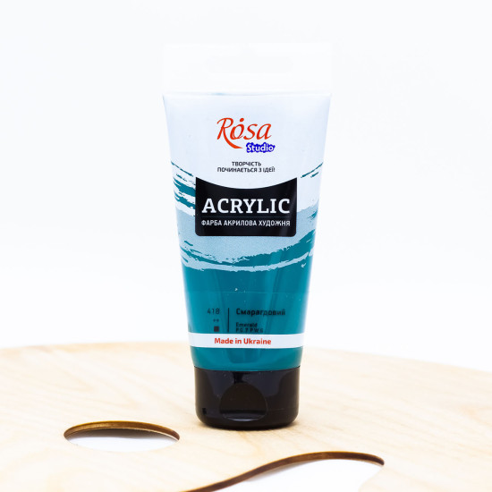 Akriliniai dažai ROSA Studio 75 ml, smaragdiniai (418)