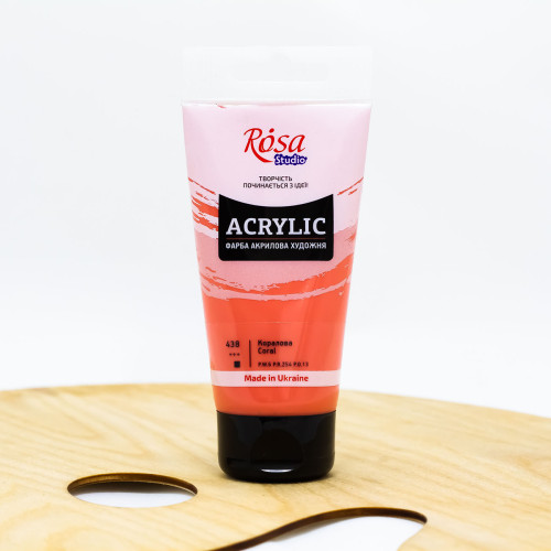 Akriliniai dažai ROSA Studio 75 ml, koralų (438)