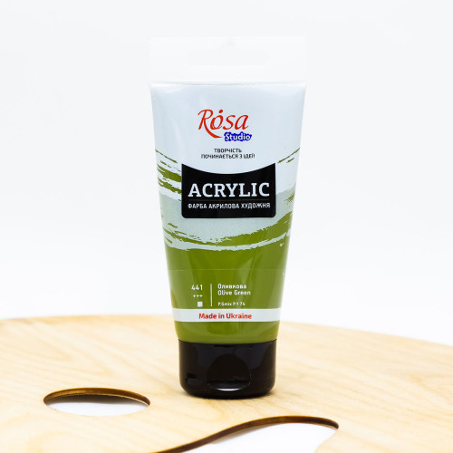 Akriliniai dažai ROSA Studio 75 ml, alyvuogių spalvos (441)