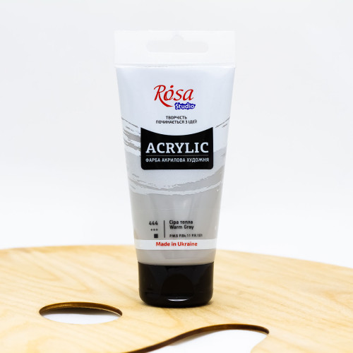 Akriliniai dažai ROSA Studio 75 ml, šviesiai pilki (444)